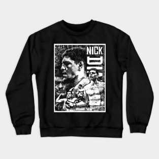 Nick Diaz Black and White Drawing Crewneck Sweatshirt